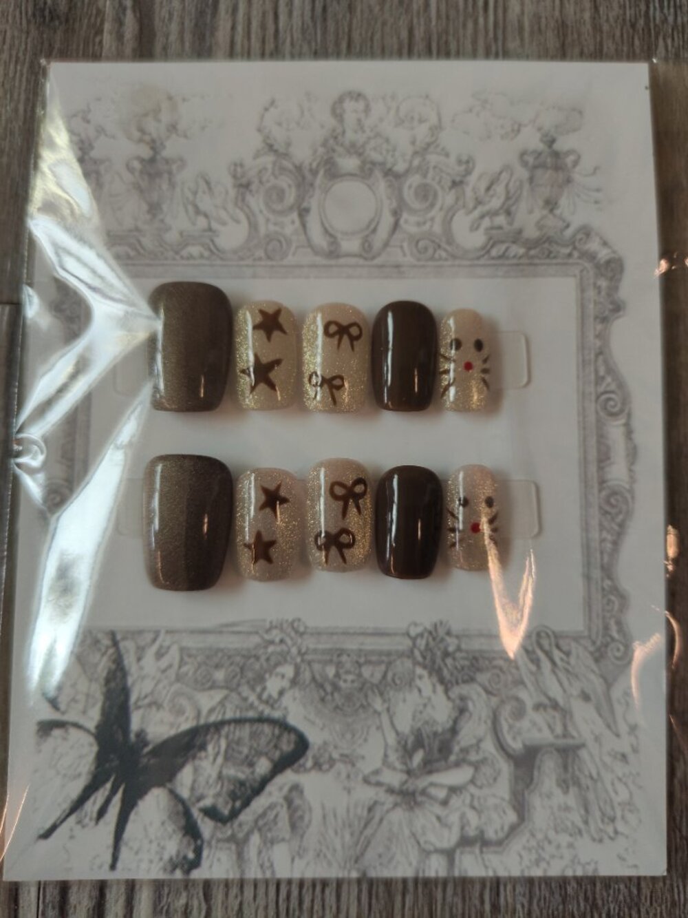 Cat theme press on nails